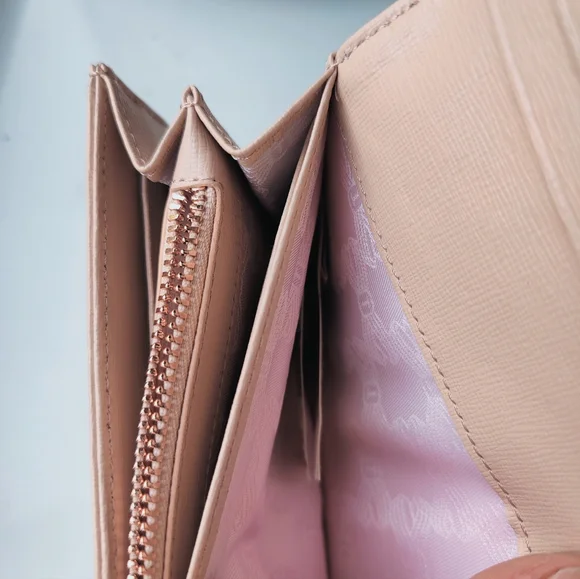 Ted Baker Leather Pale Pink Bow Matinee Purse New - Picture 13 of 13